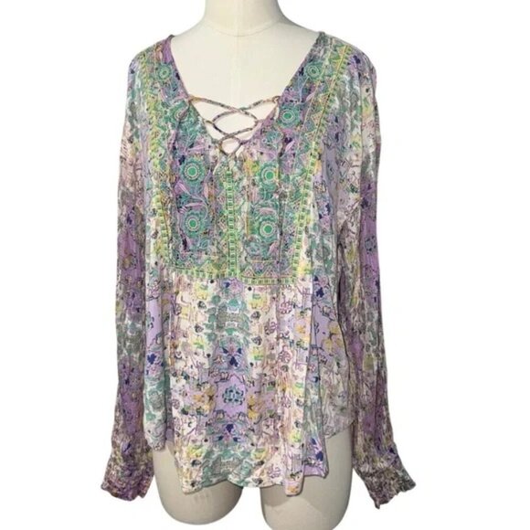 ANTHROPOLOGIE Odetta Embroidered Top sz Small - Picture 2 of 8